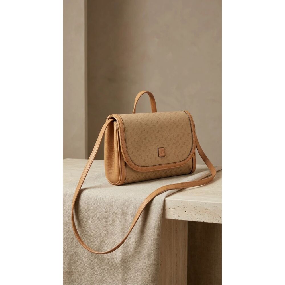 Jane Shilton Tan/camel Coated canvas body with leather trim Bag | Sz OS